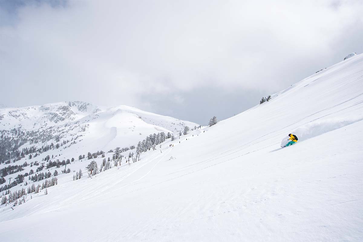 Riding deep powder at Kirkwood