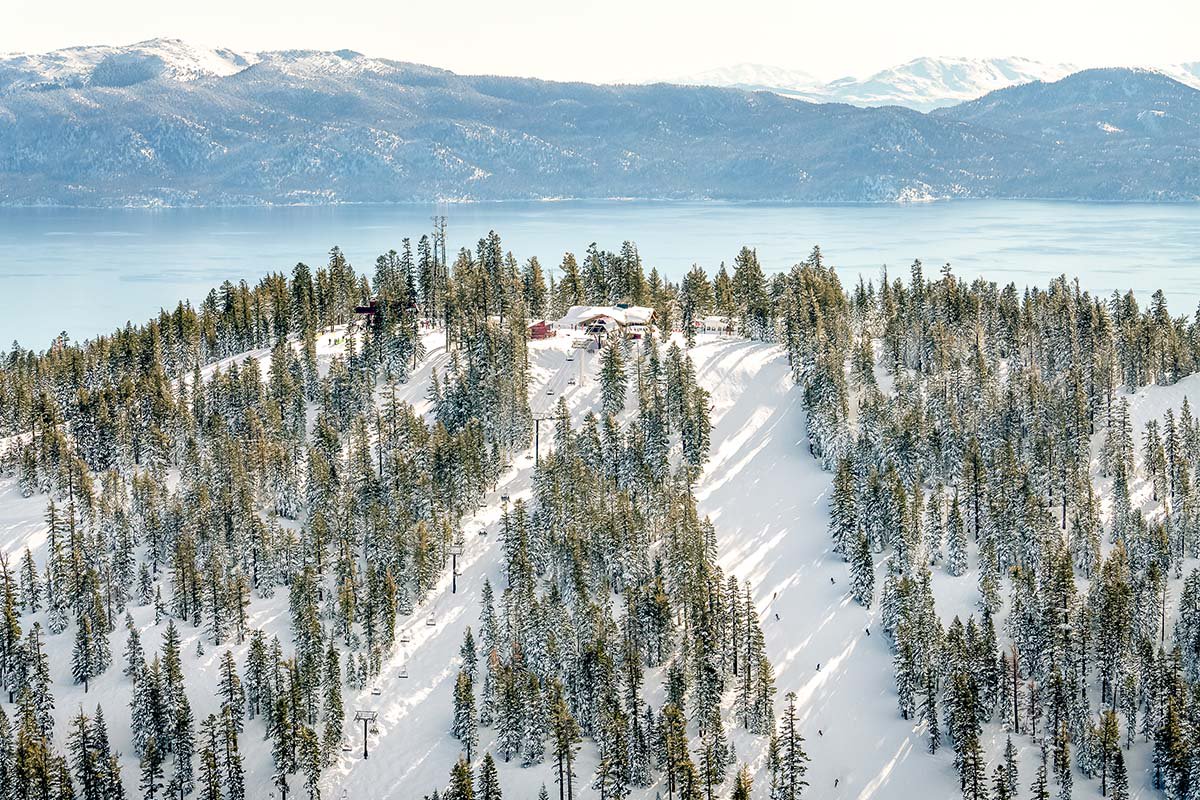 Northstar groomed trails among the trees