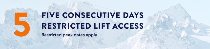 5 Days Consecutive Restricted Lift Access to Verbier 4 Vallees