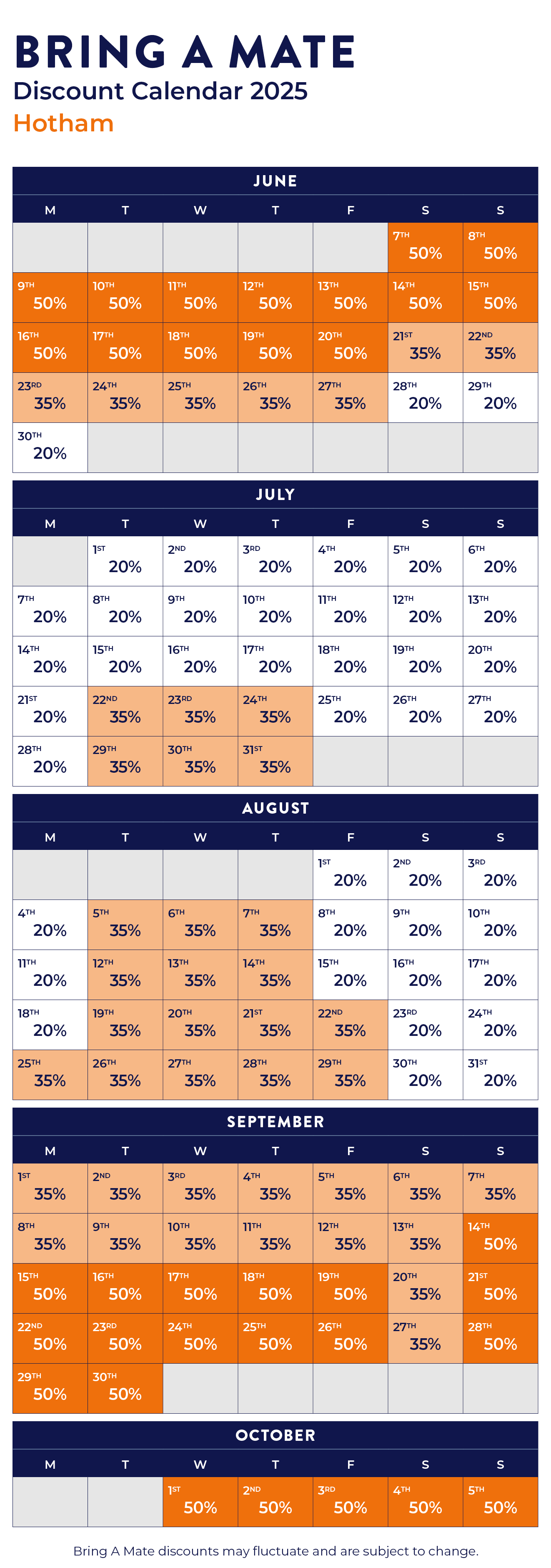 Hotham BAM Discount Calendar