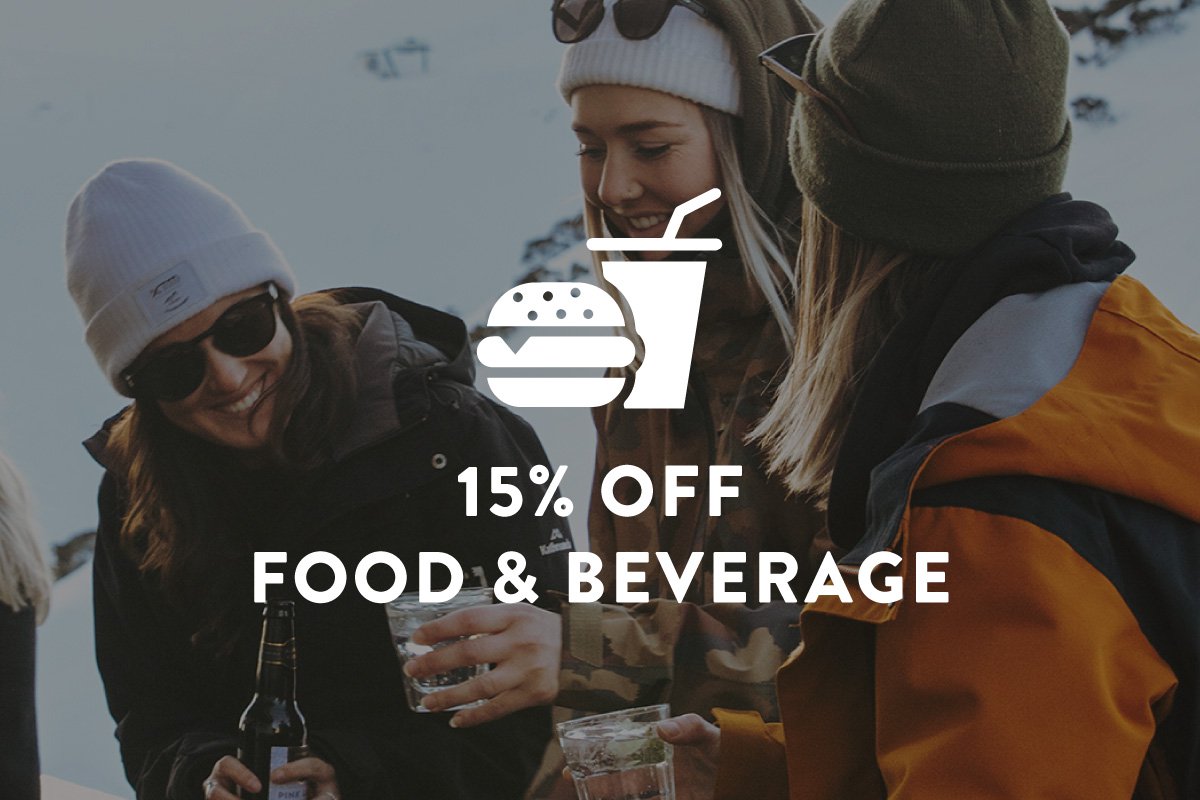 15% off Food and Beverages