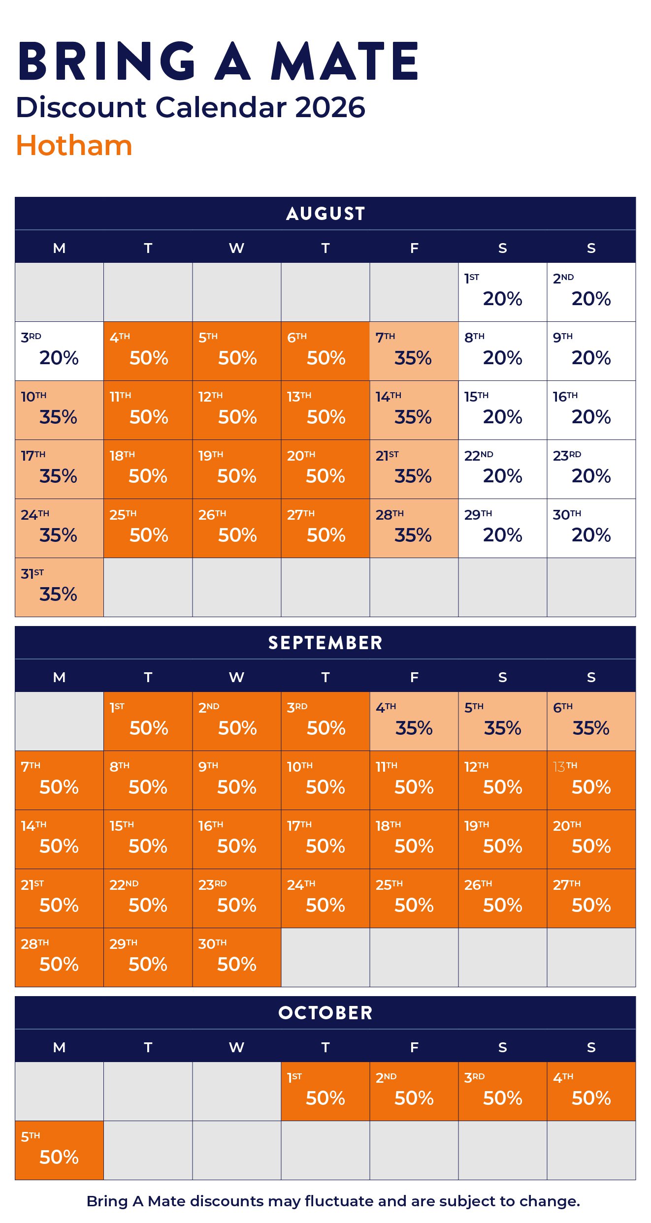 Hotham BAM Discount Calendar